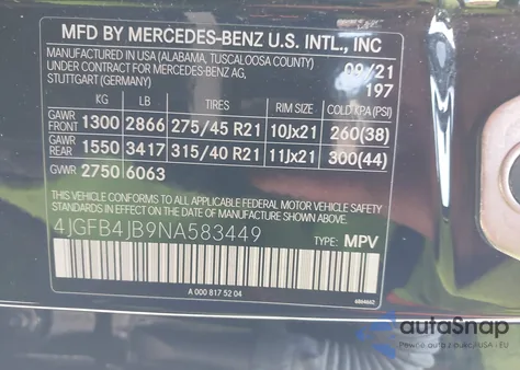 2022 Mercedes-Benz Gle 350 from USA, damaged, VIN 4JGFB4JB9NA583449